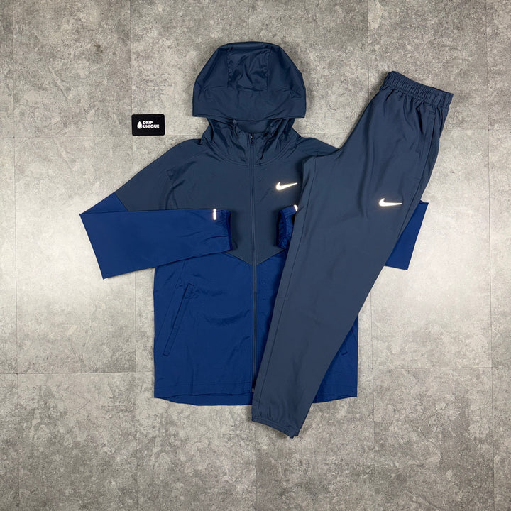 Nike UV Windrunner Jacket Thunder Blue & Blue Nike Challenger Pants Set, nike set, dripuniqueuk
