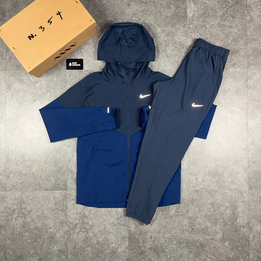 Nike UV Windrunner Jacket Thunder Blue & Blue Nike Challenger Pants Set, nike windrunner set, dripuniqueuk