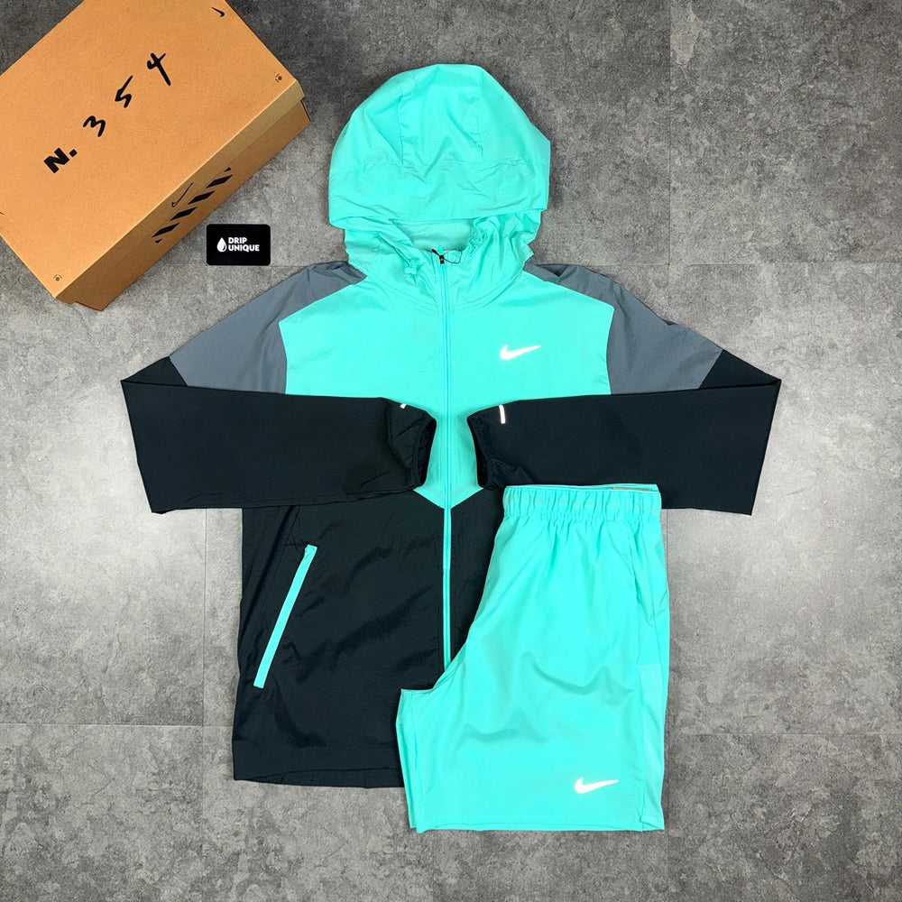 Nike UV Windrunner Jacket Turquoise Blue, Nike Windbreaker, dripuniqueuk