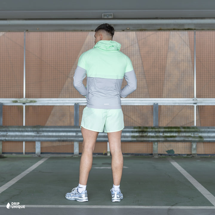 Nike UV Windrunner Jacket Vapour Green & Vapour Green Challenger Shorts Set, nike jacket set, dripuniqueuk