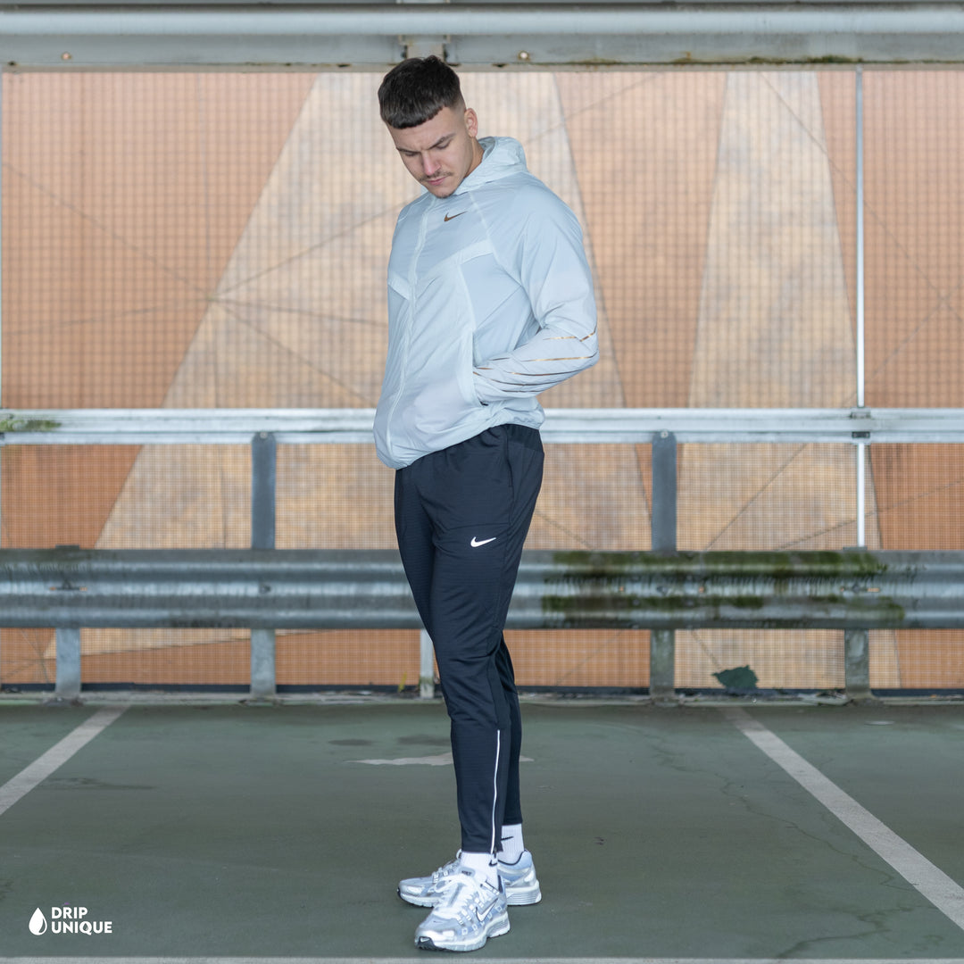 Nike UV Windrunner Jacket White & Gold & Black Nike Phenom Pants Set, nike windrunner set, dripuniqueuk