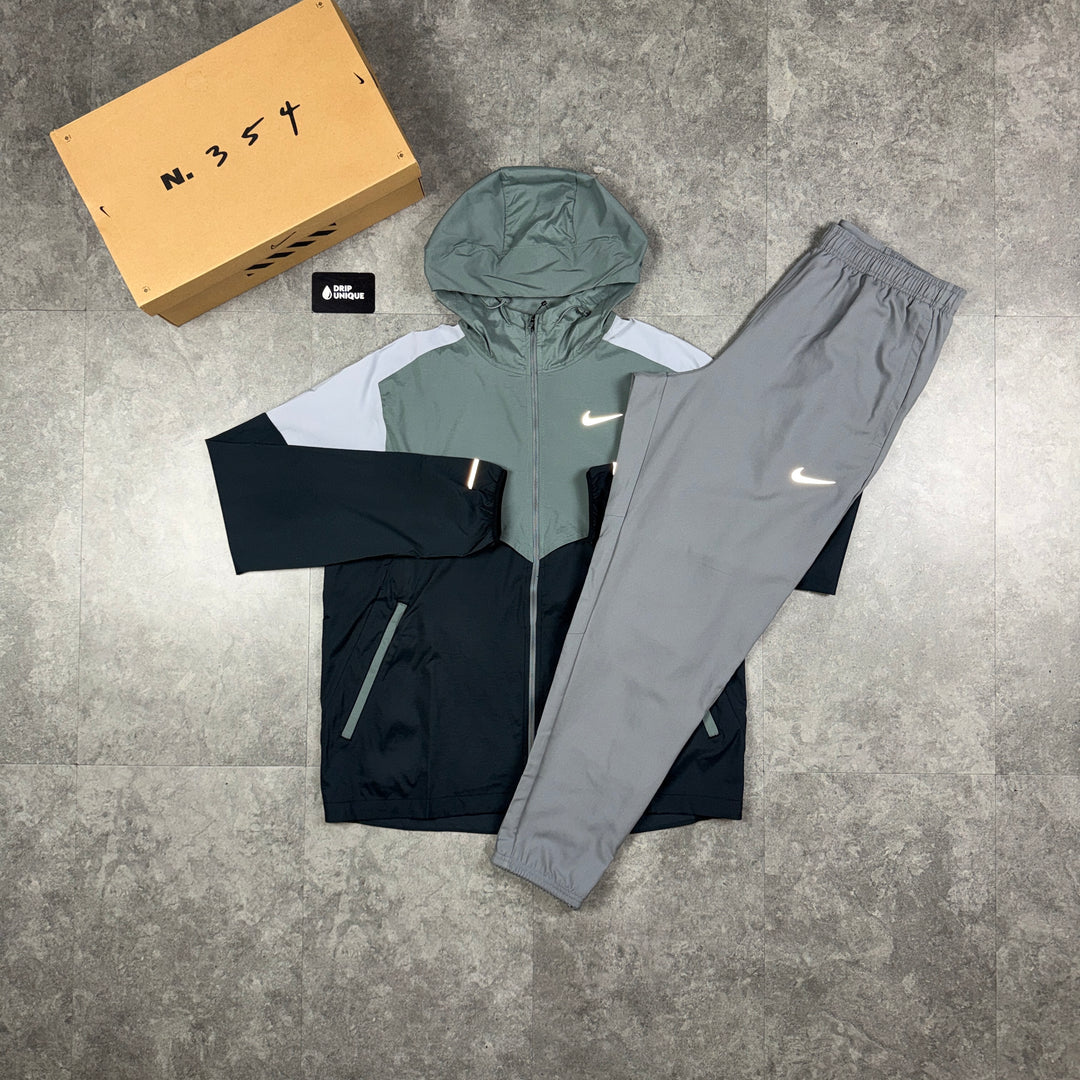 Nike UV Windrunner Jacket Wolf Grey & Grey Nike Challenger Pants Set, nike uv set, dripuniqueuk