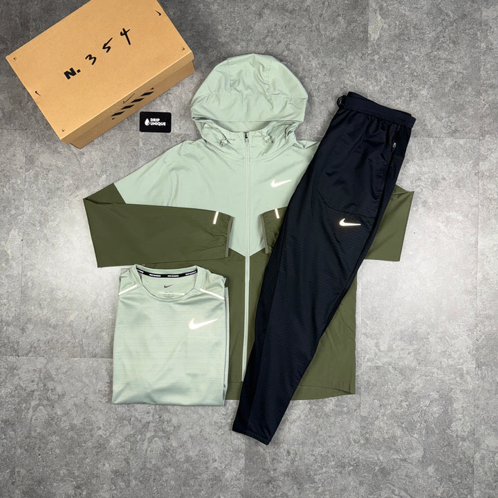 Nike UV Windrunner Jade Green & Phenom Bundle, Nike Windrunner Set, dripuniqueuk