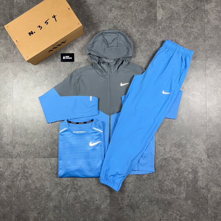 Nike UV Windrunner University Blue & Challenger Pants Bundle, nike 3 piece set, dripuniqueuk