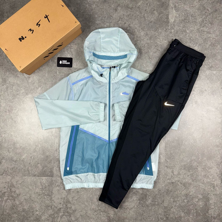 Nike Wildrun Windrunner Jacket Blue & Black Nike Phenom Pants Set, Nike Sets for men, dripuniqueuk 1