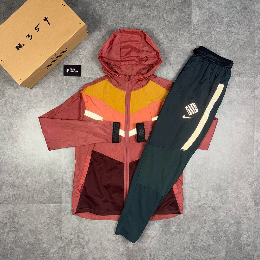 Nike Wildrun Windrunner Jacket Red & Black Nike Wildrun Pants Set, Nike Sets for men, dripuniqueuk