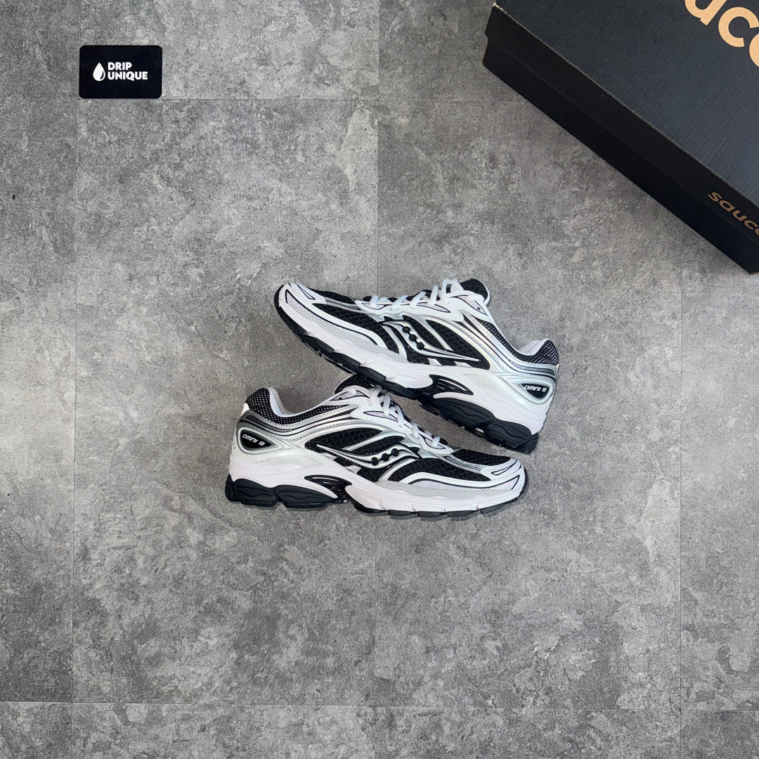 Saucony Omni 9 Black White, saucony shoes, dripuniqueuk