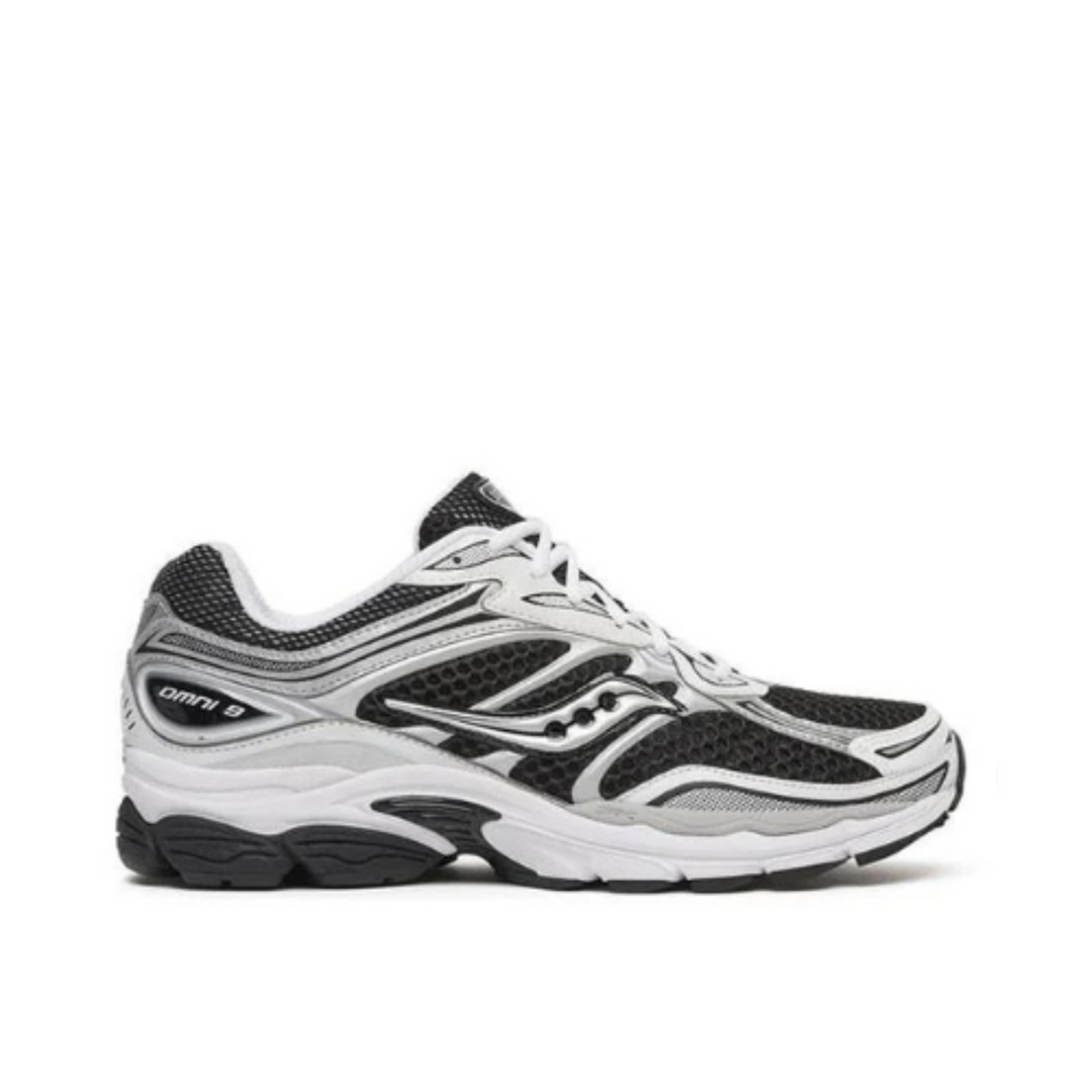 Saucony Omni 9 Black White, saucony trainers, dripuniqueuk