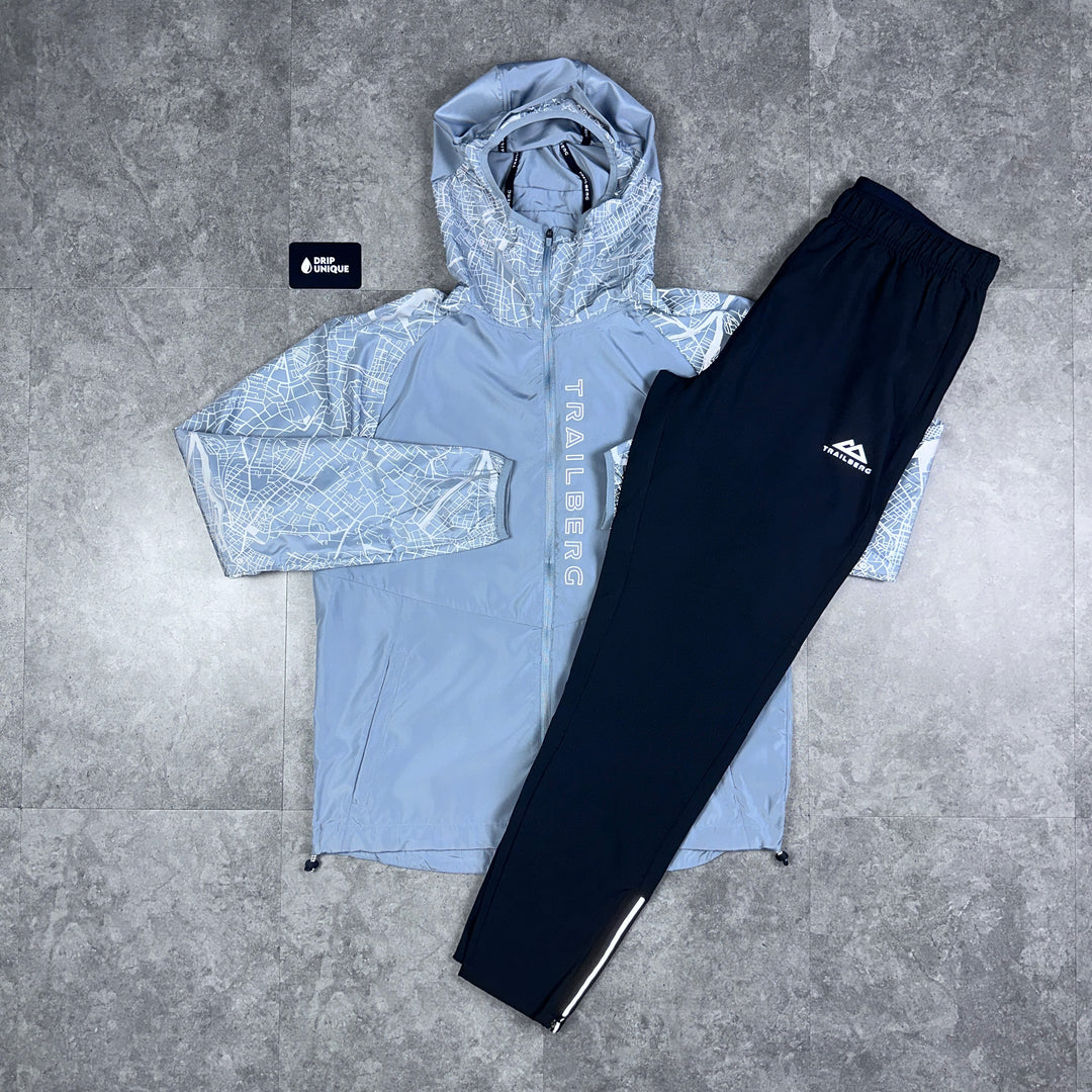 Trailberg Geneva Jacket Grey & Black Cloud 4.0 Pants Set, Trailberg Tracksuit, dripuniqueuk