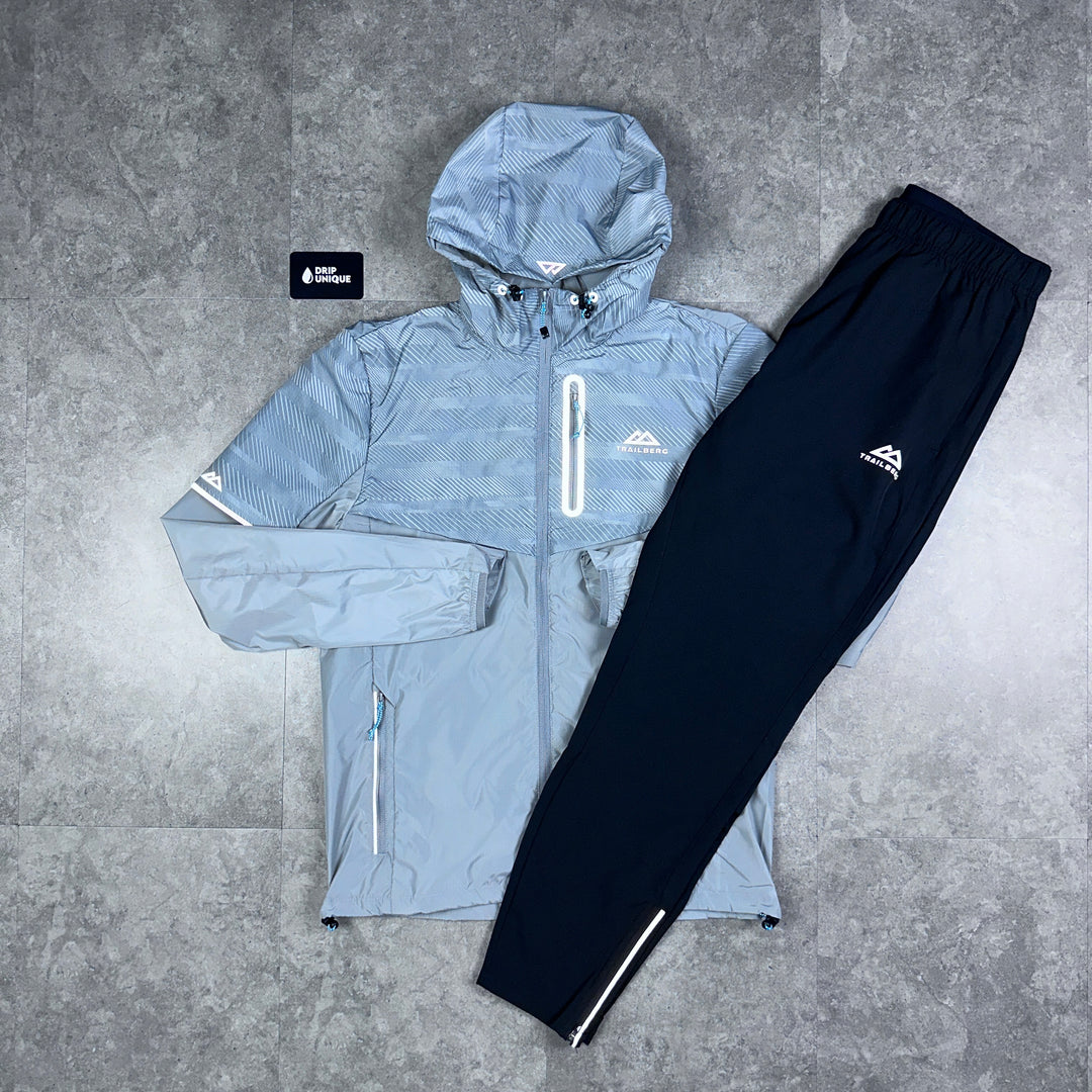 Trailberg Racer 2.0 Jacket Grey & Black Cloud 4.0 Pants Set, Trailberg Tracksuit, dripuniqueuk