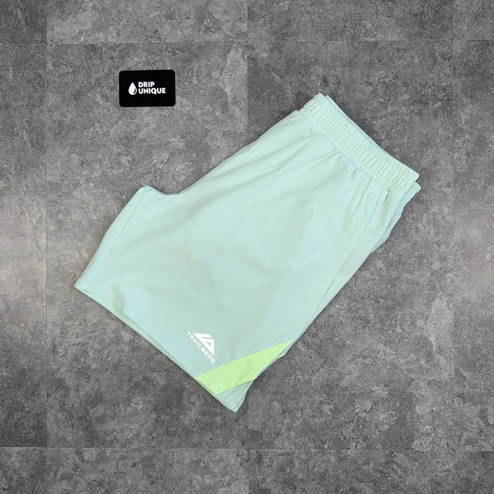 Trailberg SS26 Cloud Shorts Mint Green, trailberg shorts, dripuniqueuk