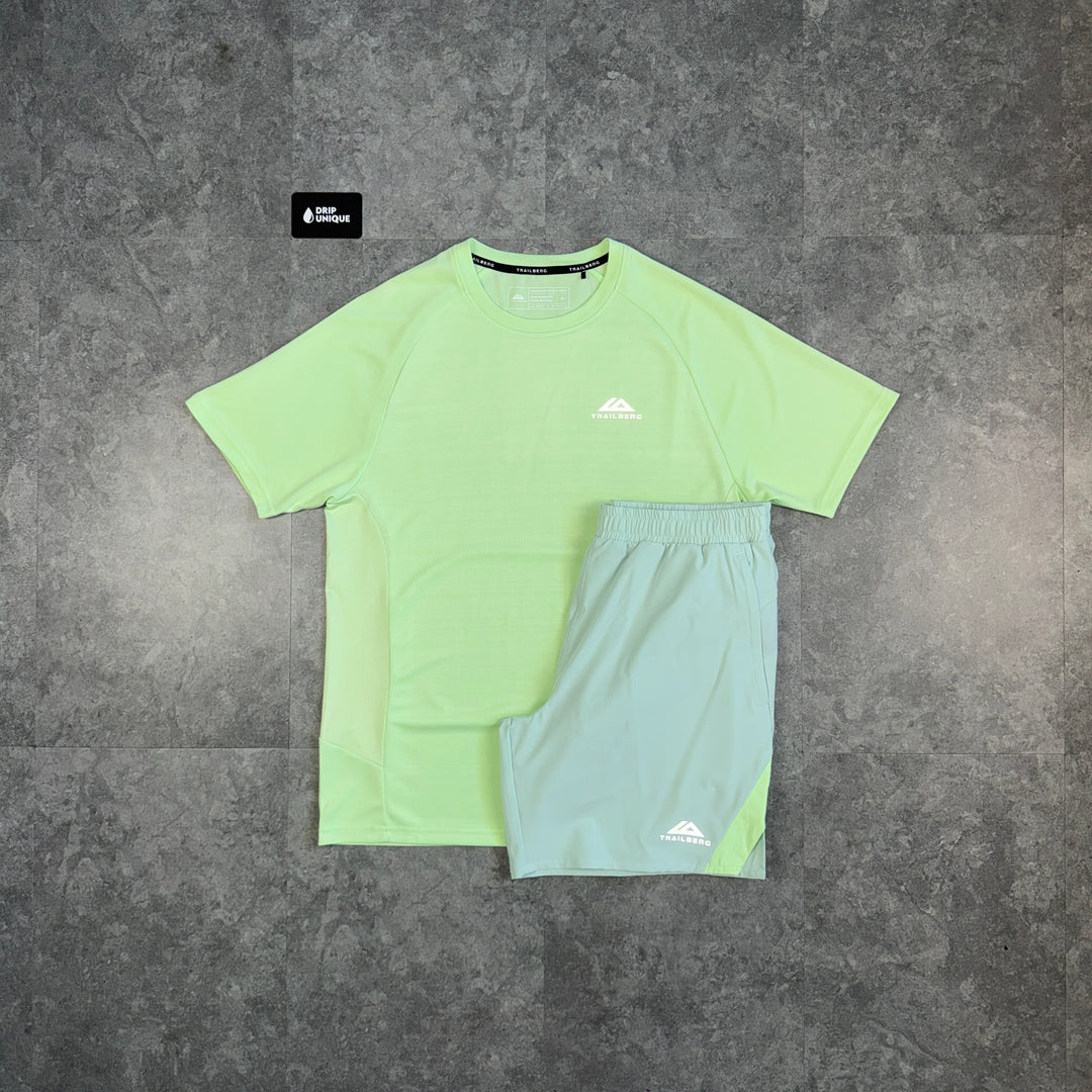 Trailberg SS26 Cloud T-Shirt Mint Green & Green Cloud Shorts Set, trailberg set, dripuniqueuk