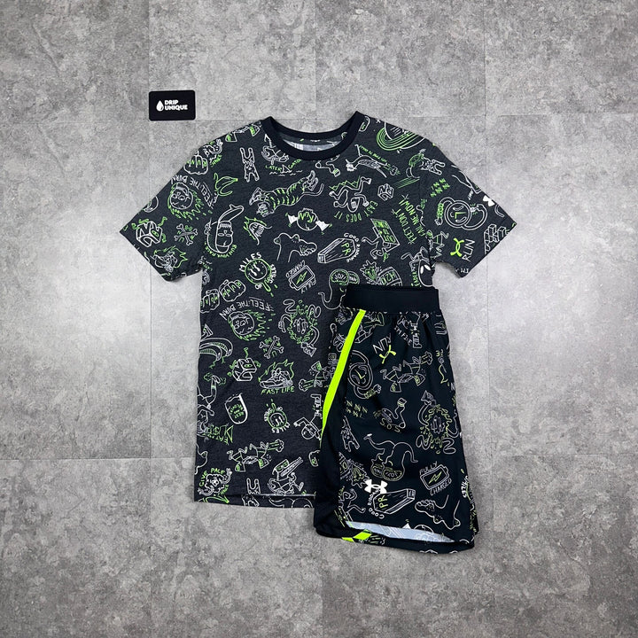 Under Armour Comic Print Set Black, Under Armour Sets, dripuniqueuk