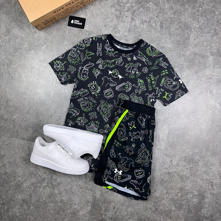 Under Armour Comic Print Set Black, Under Armour UK, dripuniqueuk