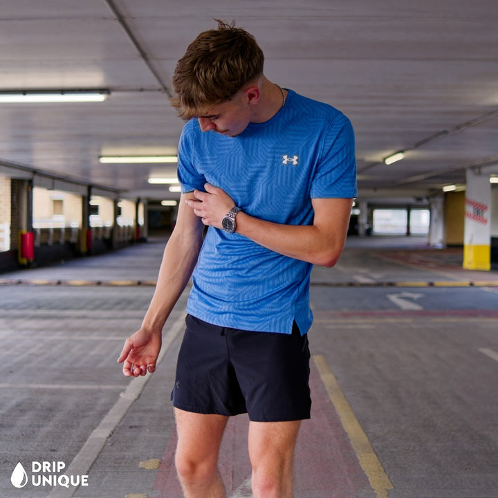 Under Armour Geo Tessa Vent T-Shirt Blue, Under Armour UK, dripuniqueuk