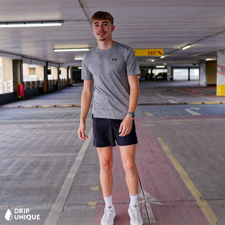 Under Armour Geo Tessa Vent T-Shirt Grey, Under Armour T Shirt, dripuniqueuk