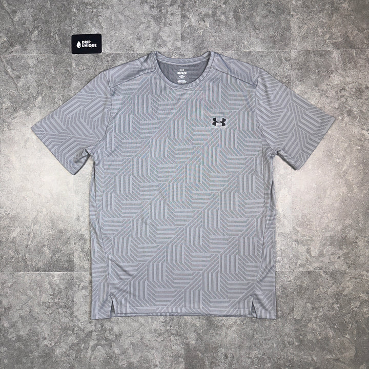 Under Armour Geo Tessa Vent T-Shirt Grey, Under Armour T Shirts, dripuniqueuk
