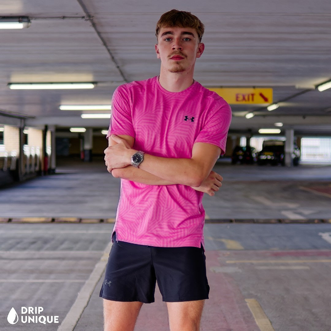 Under armour jackets men pink cheap