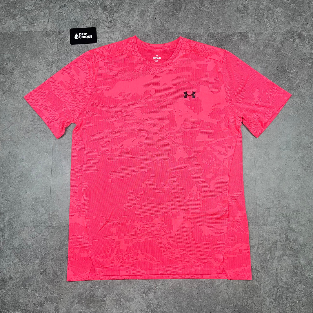 Under Armour Jacquard T-Shirt Pink, Under Armour T Shirts, dripuniqueuk