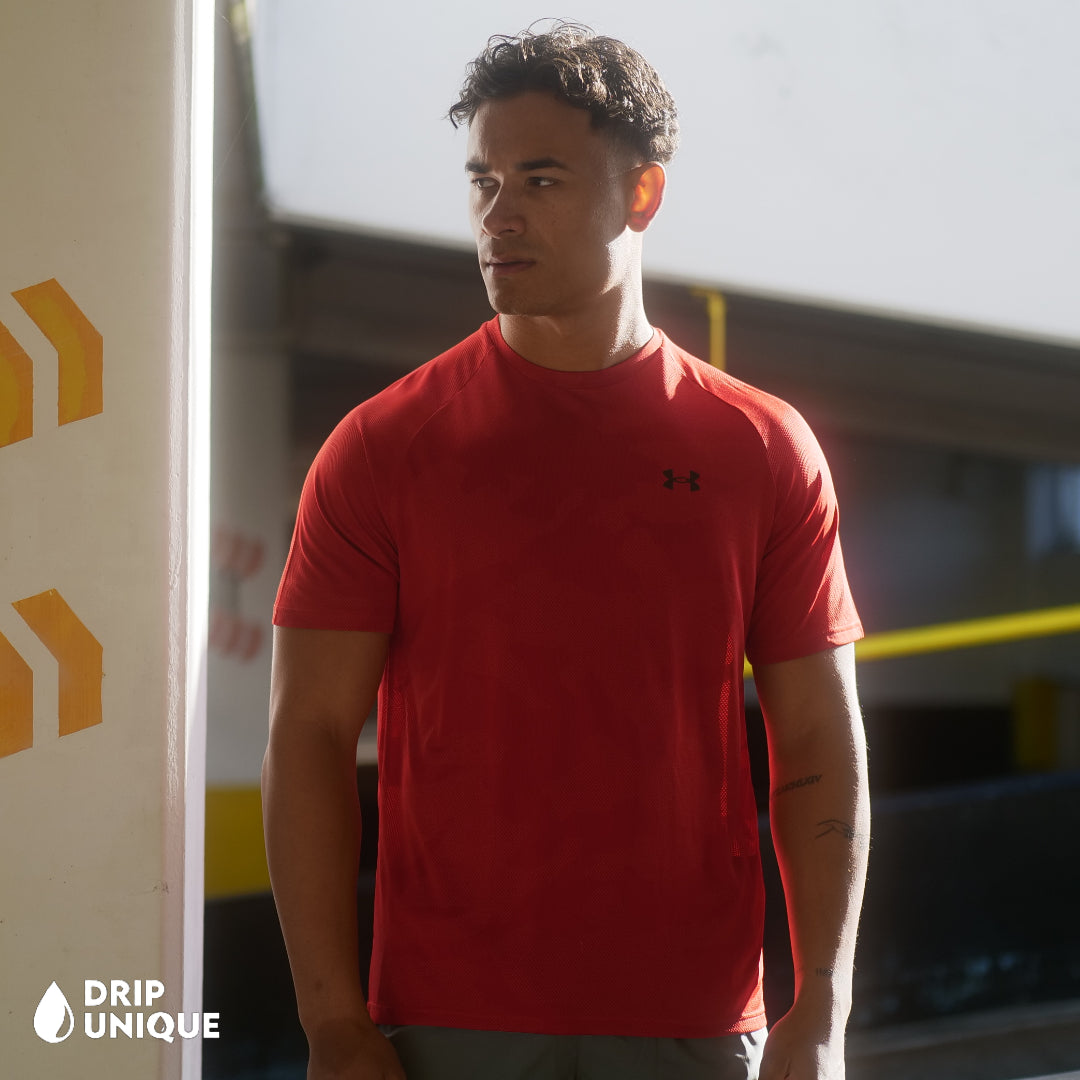 Under Armour Jacquard T Shirt Red