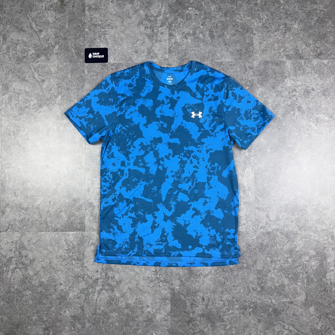 Under Armour Launch Printed T-Shirt Blue, Under Armour T Shirt, dripuniqueuk