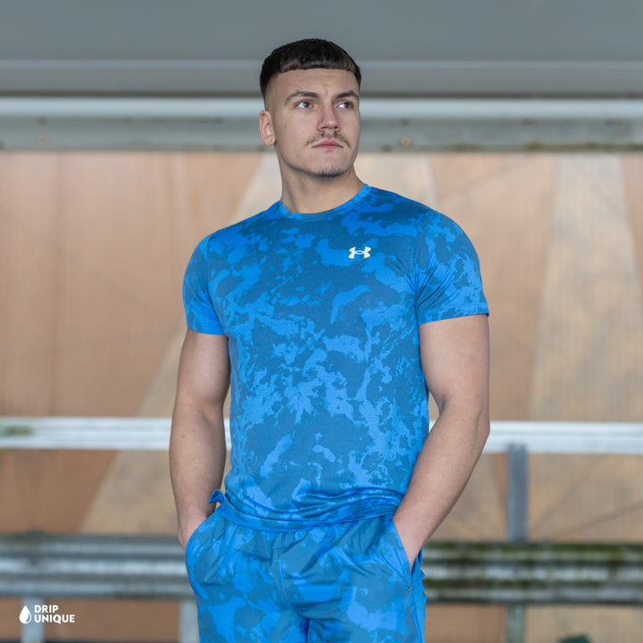 Under Armour Launch Printed T-Shirt Blue, under armour t-shirt, dripuniqueuk