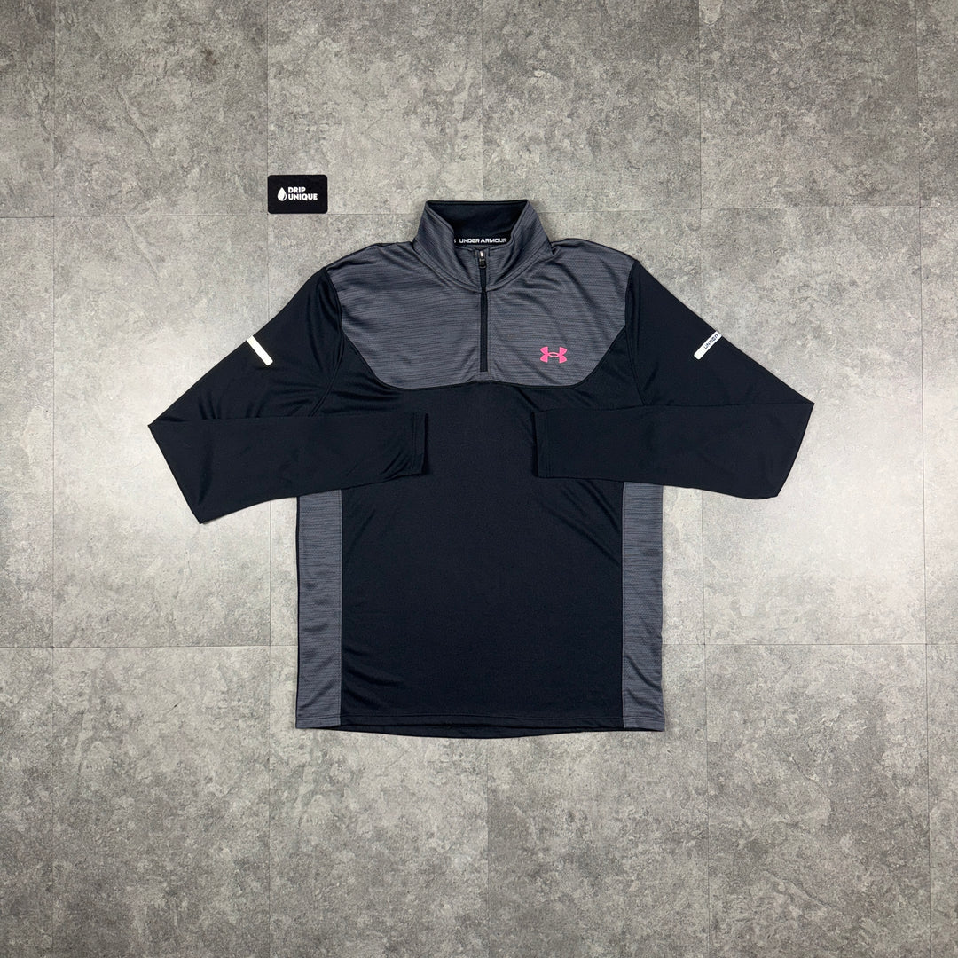 Under Armour Tech Utility 1/4 Zip Black / Pink, under armour 1/4 zip, dripuniqueuk