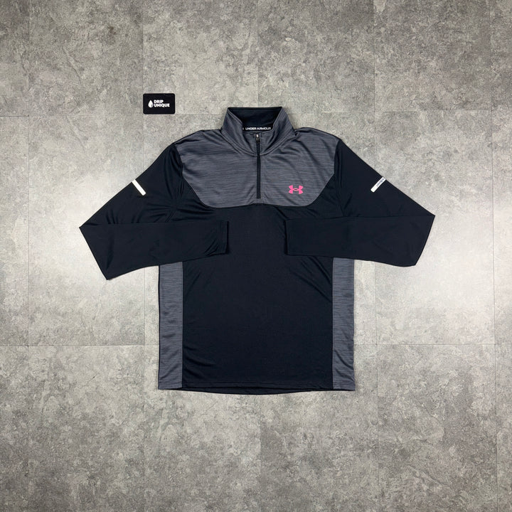 Under Armour Tech Utility 1/4 Zip Black / Pink, under armour 1/4 zip, dripuniqueuk