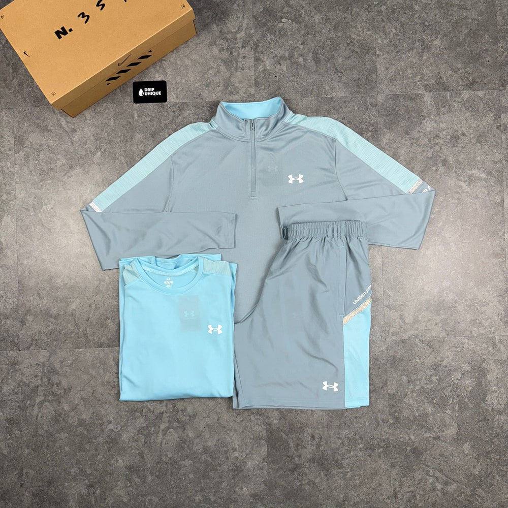 Under Armour Tech Utility T-Shirt Baby Blue Bundle, Under Armour Tracksuit, dripuniqueuk