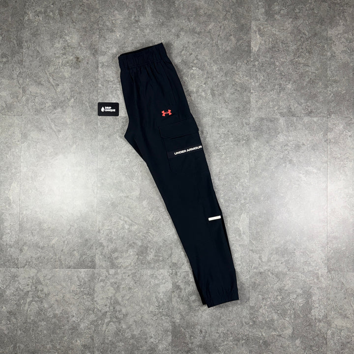 Under Armour Utility Pants Black / Red, under armour pants, dripuniqueuk