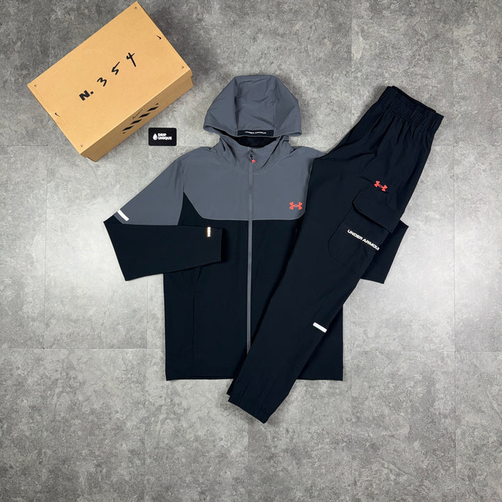 Under Armour Utility Tracksuit Black / Red, under armour set, dripuniqueuk