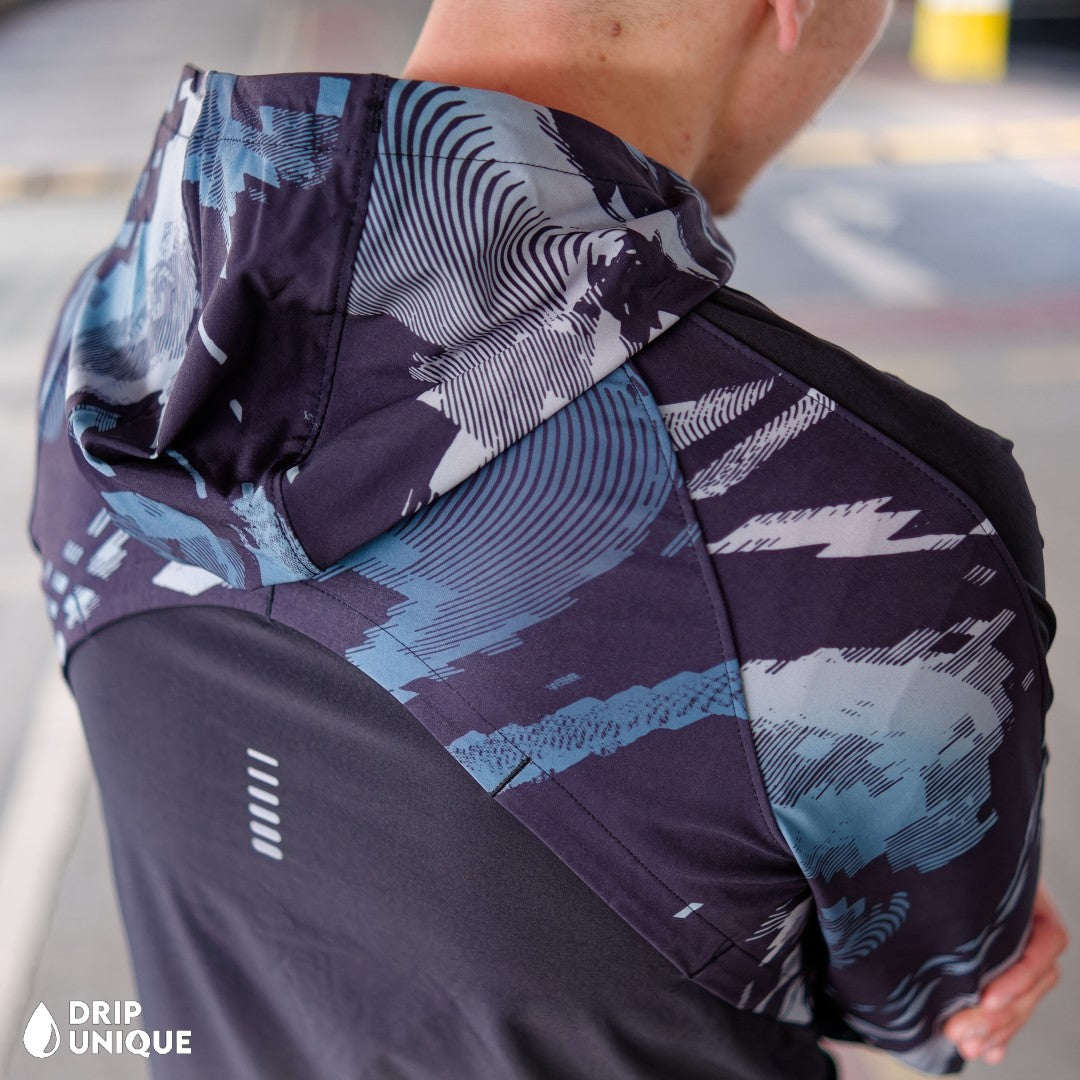 Under Armour Windrunner Jacket Blue Storm, Under Armour UK, close up, dripuniqueuk