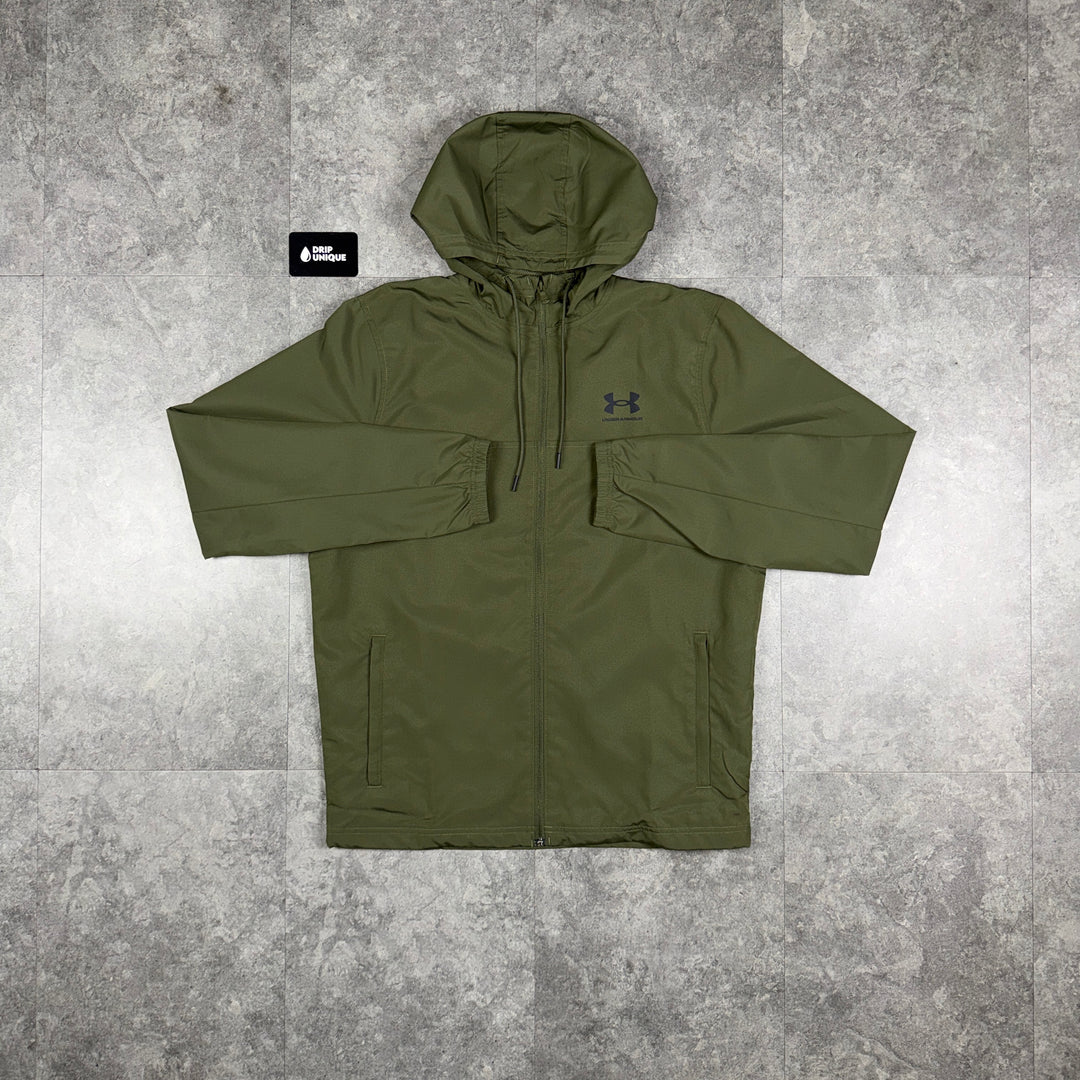 Under Armour Windrunner Jacket Khaki, under armour jacket, dripuniqueuk