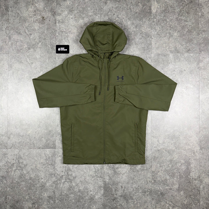 Under Armour Windrunner Jacket Khaki, under armour jacket, dripuniqueuk
