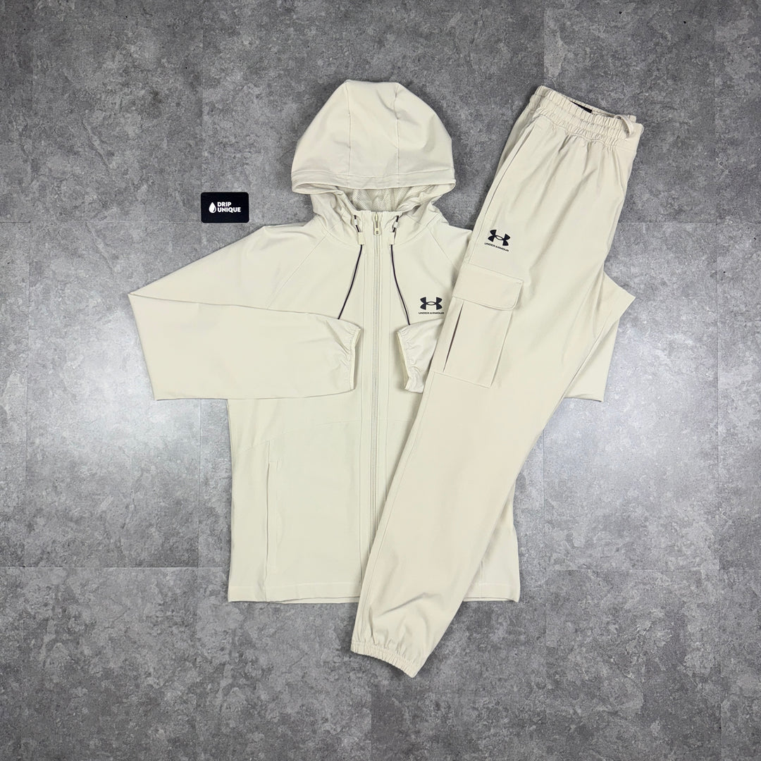 Under Armour Woven Tracksuit Stone, Under Armour Tracksuit, dripuniqueuk